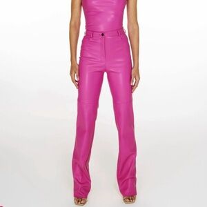 CULTNAKED Killa Faux Leather Trousers in Pink - Size S